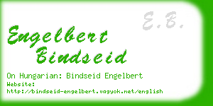 engelbert bindseid business card